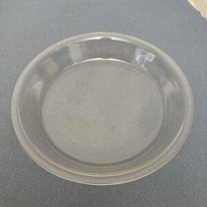 VTG PYREX #210 Clear Glass (Square Backstamp) 25 cm (11" Edge to Edge) Pie Plate
